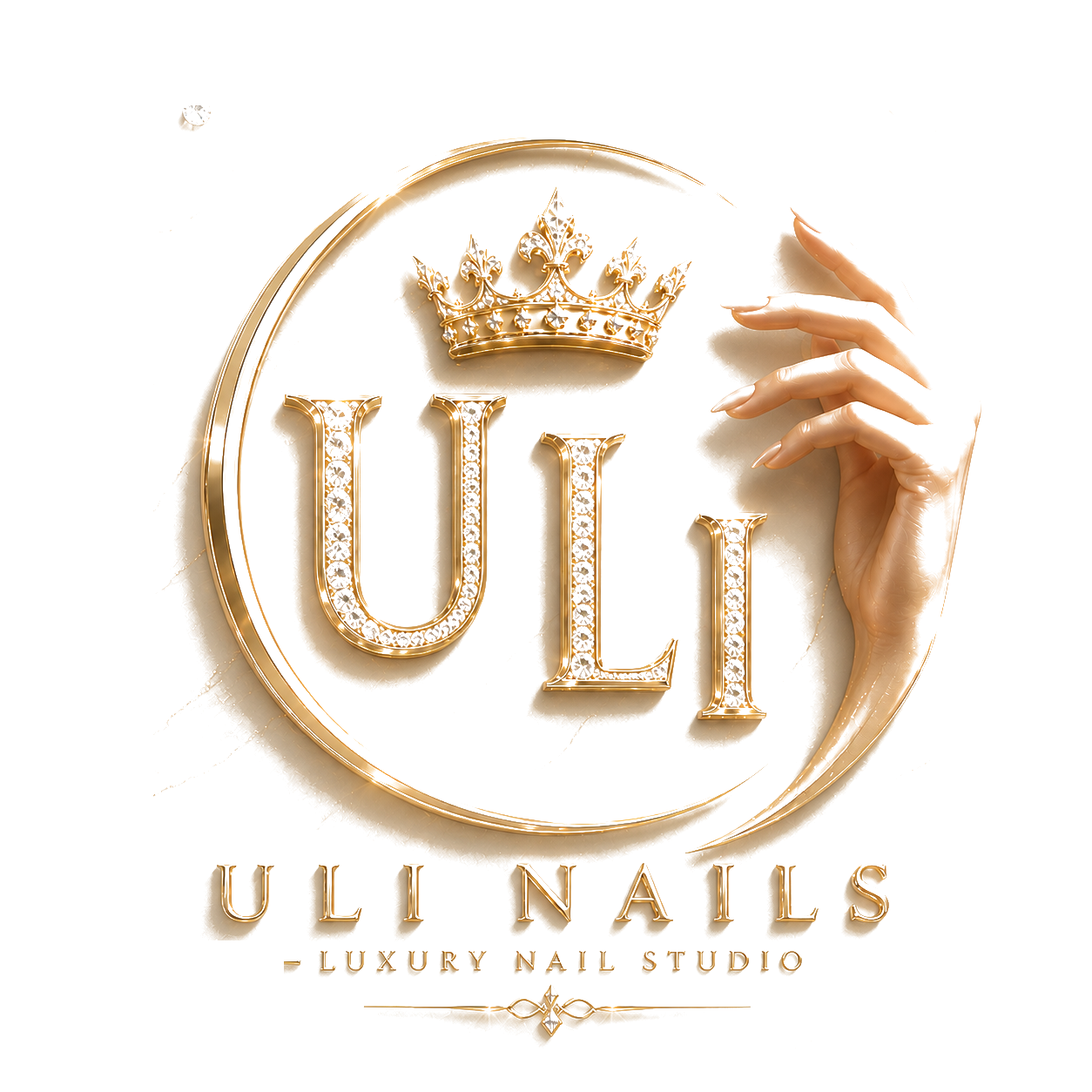 Фирменный золотой фон Uli Nails